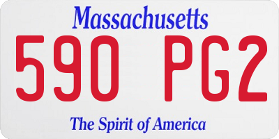 MA license plate 590PG2