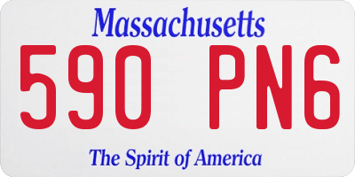 MA license plate 590PN6
