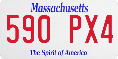 MA license plate 590PX4