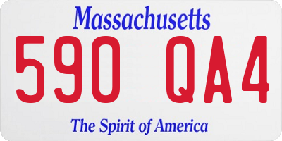MA license plate 590QA4