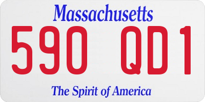 MA license plate 590QD1