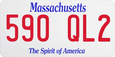 MA license plate 590QL2