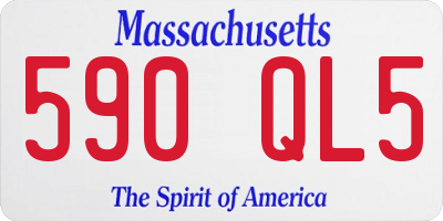 MA license plate 590QL5
