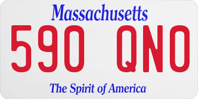 MA license plate 590QN0