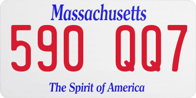 MA license plate 590QQ7