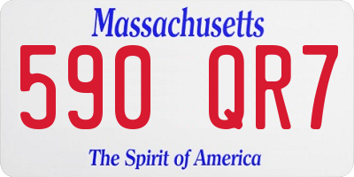 MA license plate 590QR7