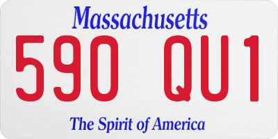 MA license plate 590QU1