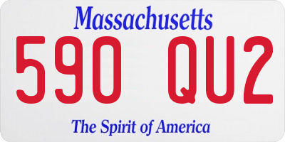 MA license plate 590QU2