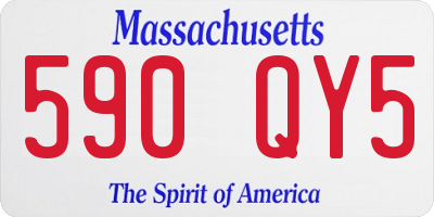 MA license plate 590QY5