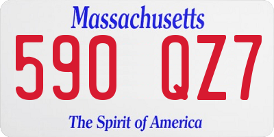MA license plate 590QZ7