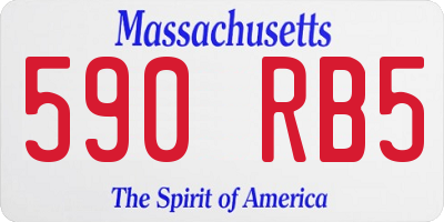 MA license plate 590RB5