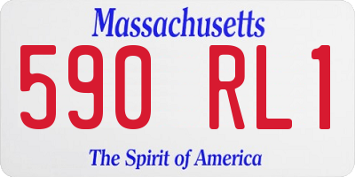 MA license plate 590RL1