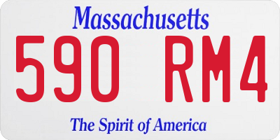 MA license plate 590RM4