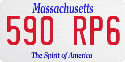 MA license plate 590RP6