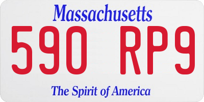 MA license plate 590RP9
