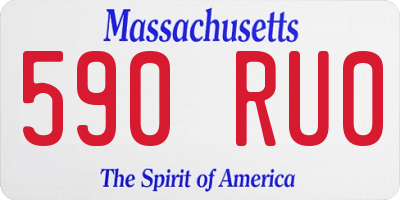 MA license plate 590RU0