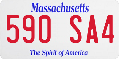 MA license plate 590SA4