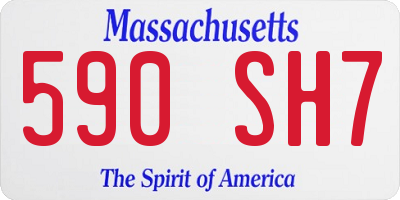 MA license plate 590SH7