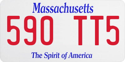 MA license plate 590TT5