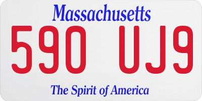 MA license plate 590UJ9