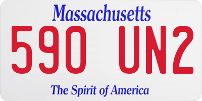 MA license plate 590UN2