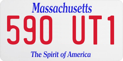 MA license plate 590UT1