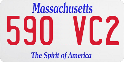 MA license plate 590VC2
