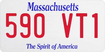 MA license plate 590VT1