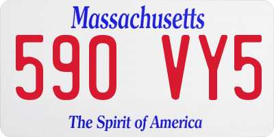 MA license plate 590VY5