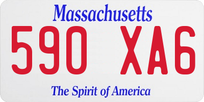 MA license plate 590XA6