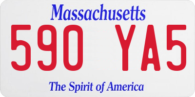 MA license plate 590YA5