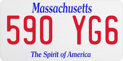 MA license plate 590YG6