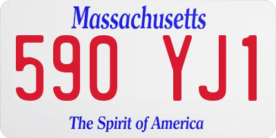 MA license plate 590YJ1
