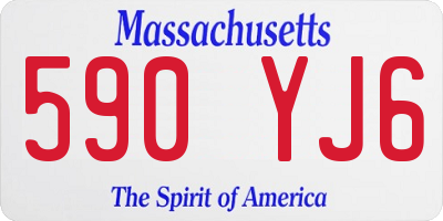 MA license plate 590YJ6