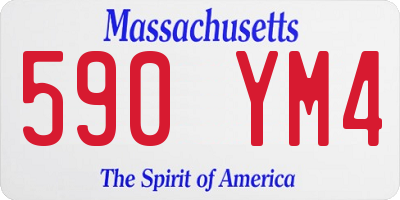 MA license plate 590YM4