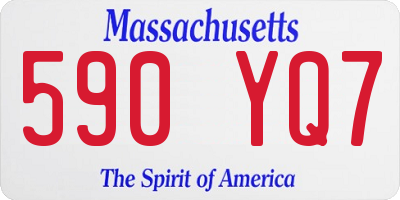 MA license plate 590YQ7