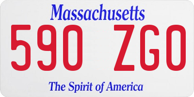 MA license plate 590ZG0