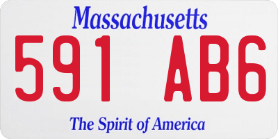 MA license plate 591AB6