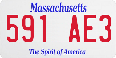 MA license plate 591AE3