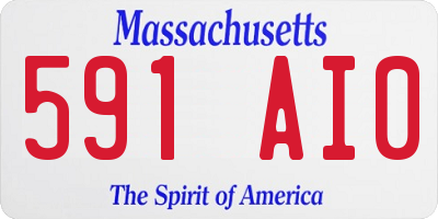 MA license plate 591AI0
