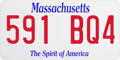 MA license plate 591BQ4