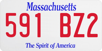 MA license plate 591BZ2