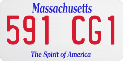 MA license plate 591CG1