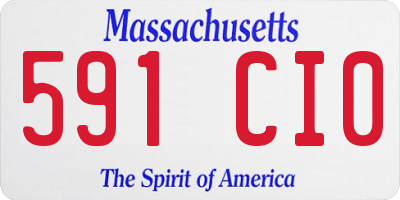 MA license plate 591CI0