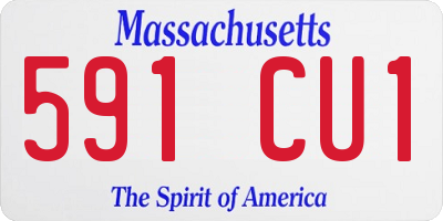 MA license plate 591CU1
