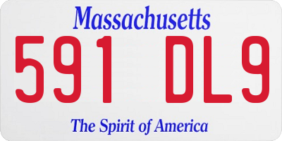 MA license plate 591DL9