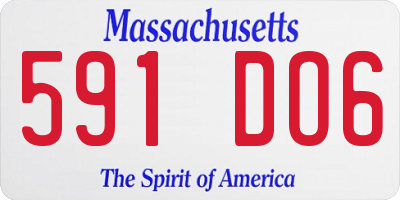 MA license plate 591DO6
