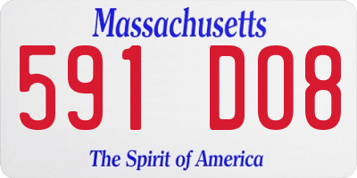 MA license plate 591DO8