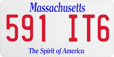 MA license plate 591IT6