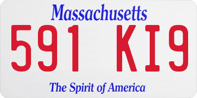 MA license plate 591KI9
